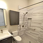 Second floor bathroom with grab bars: image 10 0f 11